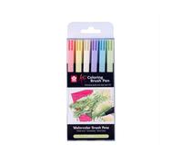 Sakura Feutres Koi Aquarelle – Pointe pinceau, 6 couleurs pastel pour dessin