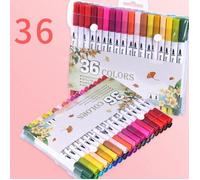 Feutres Coloriage Adultes Enfant 36 Colors Brush Pen Stylos Pointe Fine Feutres Pinceaux Feutre Aquarelle Double Pointe pour Dessin