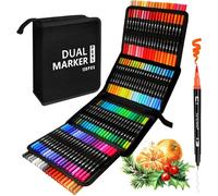 Feutres Coloriage - RIWILL - Double Pointe - Non Toxique - 120 Couleurs - Pour Dessin et Mandala