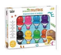 Créa Lign | Mes Premiers Feutres x8 - Dès 12 Mois | Feutres Lavables Bébé | Embout Arrondi | Forme Ergonomique | Encre Adaptée aux Jeunes Enfants | Activité Créative