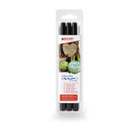 edding Feutres calligraphie 1255 – 3 stylos noirs – pointe calligraphique 2–5 mm