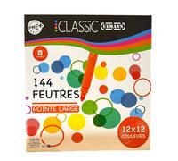 Feutres De Coloriage - Boîte De 144 Feutres - 12 X 12 Couleurs - Pointe Large - Ulmann