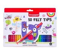 Feutres De Coloriage - Dessin - Enfant - 50 Couleurs - Pointe Solide - Bruynzeel