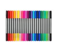 Feutres de coloriage - Deux mines - Pointe fine et large - Pochette de 24 feutres