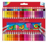 Feutres de coloriage - Double pointe - 40 couleurs - Enfant - Faber-Castell