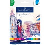 Feutres De Coloriage - Faber-Castell - Goldfaber Aqua - Assortiment Couleur - Etui De 12