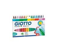 Feutres de coloriage - GIOTTO - Turbo Maxi - Lot de 18 - Pointe large - Couleurs assorties