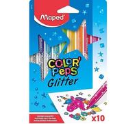 Feutres de coloriage - Maped - Color'Peps - 10 feutres - Pointe ogive - Effet paillettes