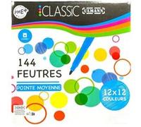 Feutres de coloriage - Pointe moyenne - Pour l'école - 144 feutres - Ulmann