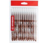 Feutres de coloriage - STABILO power max - Marron - Pointe large - 12 feutres