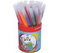 Feutres de coloriage - STABILO Power - Pointe moyenne - 12 couleurs - Pot métal