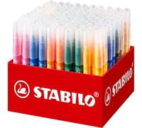 STABILO power max - Feutre de coloriage - Schoolpack de 140 feutres pointe large - 12 couleurs assorties