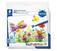Feutres de coloriage - STAEDTLER - Triplus color - 40 couleurs vives - Pointe ~1 mm - Ergonomique encre DRY SAFE