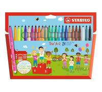 Feutres de coloriage Trio A-Z - STABILO - 24 pièces - Pointe moyenne - Multicolore