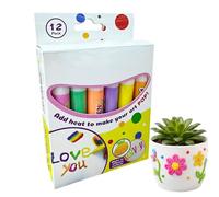 Feutres De Peinture Gonflante 12 Couleurs À Base D'Eau - L'Art, Les Loisirs