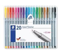 Staedtler triplus fineliner 334 stylo fin Multi 20 pièce(s)