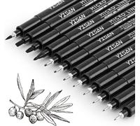 Feutres Dessin, Stylos Micro, 12 Stylos À Encre Fineliner,Stylo Noir Pointe Fine, Stylo De Dessin Noir,Professionnel Artist Pen, Idéal Pour L'illustration De L'artiste 902195