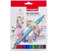 Bruynzeel Fineliner Brush pens, 12st. G