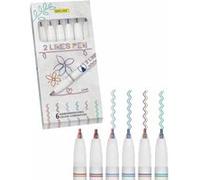 Feutres - Deux pointes - Pointe fine - 6 combinaisons de couleur - Online - 2 lines Pen