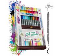 Feutres - Double Pointe - Calligraphie - 24 Couleurs - Boîte En Bambou - Online - Calli.Brush