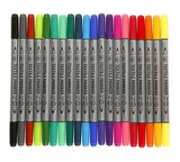 Feutres double pointe - Set de 20 - 20 couleurs - Double pointe - Lavables à 30-40°C - Pour enfant - Mixte