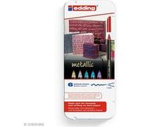 Edding Feutres métalliques 1200 - Pointe 1 à 3 mm - 6 stylos