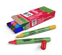 Feutres effaçables à sec aux couleurs assorties, points moyenne, 10 unités