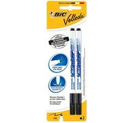 BIC Feutres effaçables à sec Velleda 1721 fin Noir - Blister de 2