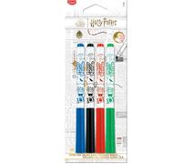 Feutres effaçables à sec - Maped - Harry Potter - Lot de 4 - Couleurs noir, bleu, vert, rouge - Pointe 1,5 mm
