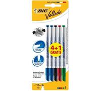 Feutres effaçables à sec Velleda 1721 - BIC - Lot de 5 - Pointe ogive bloquée