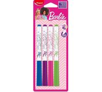 Feutres effaçables - Maped - Marker’Peps Barbie - Lot de 4 - Couleurs vives - Pointe fine