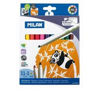MILAN Marqueurs effaçables 80093 Boîte 11+1 effaceur Pointe cône 5 mm