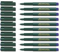 Feutres Faber-Castell Finepine 1511 - 0,4 mm, bleu, 10 Stifte