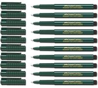 Feutres Faber-Castell Finepine 1511 - 0,4 mm, Noir , 10 Stifte