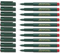 Feutres Faber-Castell Finepine 1511 - 0,4 mm, rot, 10 Stifte