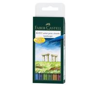 Feutres - FABER-CASTELL - Pitt Couleurs Paysage - 6 Feutres - Pointe B BRUSH - Multicouleur