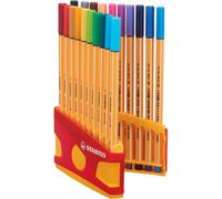 Feutres fins - STABILO point 88 - ColorParade - 20er Pack - avec 20 couleurs différentes