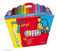 Giottos Feutres GIOTTO be-bè Couleurs sécurisées, lavables, pointe bloquée 5,5 mm Étui 12