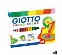 Feutres - Giotto - Turbo Color - Multicolore - Lot De 5 Pièces