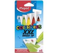 Maped Feutres Color Peps – Jumbo XXL Brush – Lot de 5 (boîte carton)