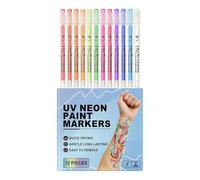 Feutres Maquillage Visage | 12 Marqueurs Temporaires Lavables Pour ,Maquillage Artistique Visage | pour Halloween Fêtes Noël Déguisements Maison Activités DIY Dessin et Coloriage