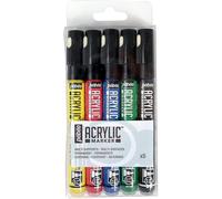 Feutres - Marqueurs - Acrylic Marker - Pébéo - 5 couleurs - 1,2mm - Pointe ronde