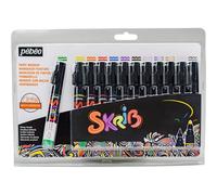 Feutres - Marqueurs - Peinture acrylique - Tous supports - 12 couleurs - Pébéo -