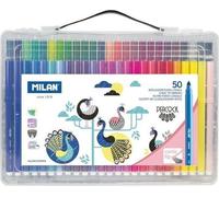 Feutres - MILAN - 0615350PCK - Lot de 50 - Pointe conique - Encre à base d'eau - Multicouleur