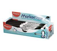 Feutres - Noir - Effaçable - Pour tableau blanc et ardoise - Boite de 12 - Maped