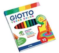 Giotto Feutres Turbo Color – Pointe moyenne – Étui de 12