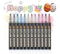Feutres Paillettes,12 Couleurs Stylo Paillettes,Cadeau Fille 4-12 Ans,Feutre Magique pour Carte Cadeau Paques Enfant,Scrapbooking,Dessin,Loisirs Créatifs Fille
