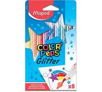 Feutres paillettés - GLITTER - 8 feutres - Mixte - Pour enfants à partir de 3 ans - Couleurs variées