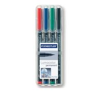 Feutres permanents - Staedtler - Étui de 4 feutres - Encre permanente - Multi-surfaces - Mixte