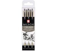 Pigma Micron XSDK3FD Lot de 3 Stylos de dessin Noir